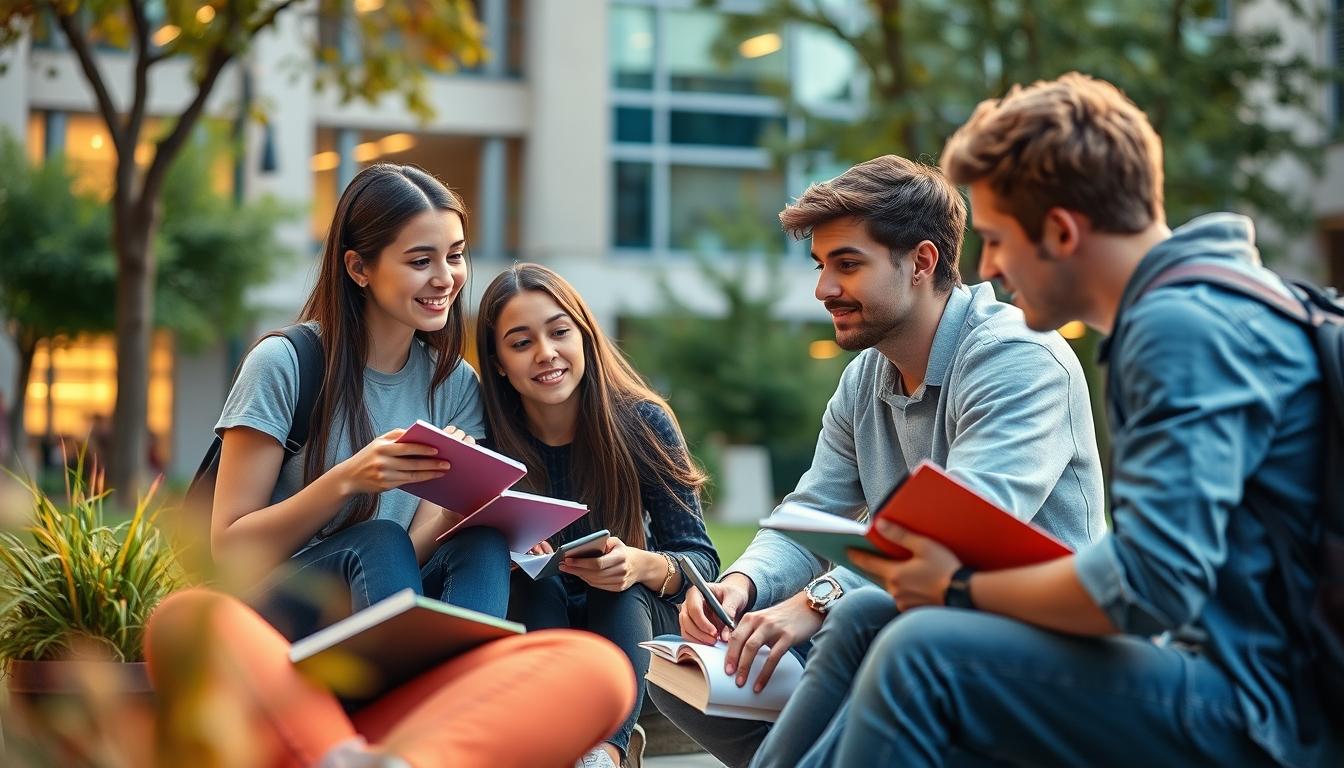 Modern university campus for students